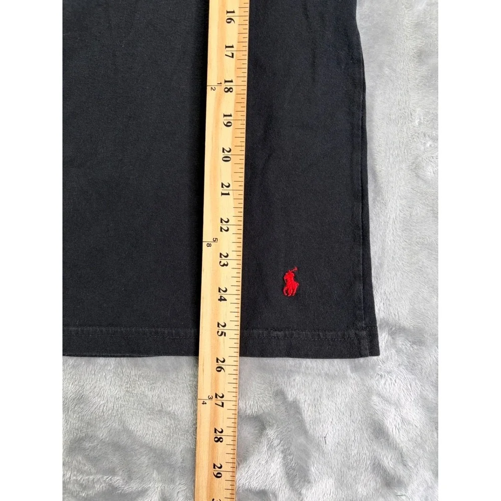 Polo Ralph Lauren Slim Fit Mens L Black T-Shirt Ribbed Crew Neck